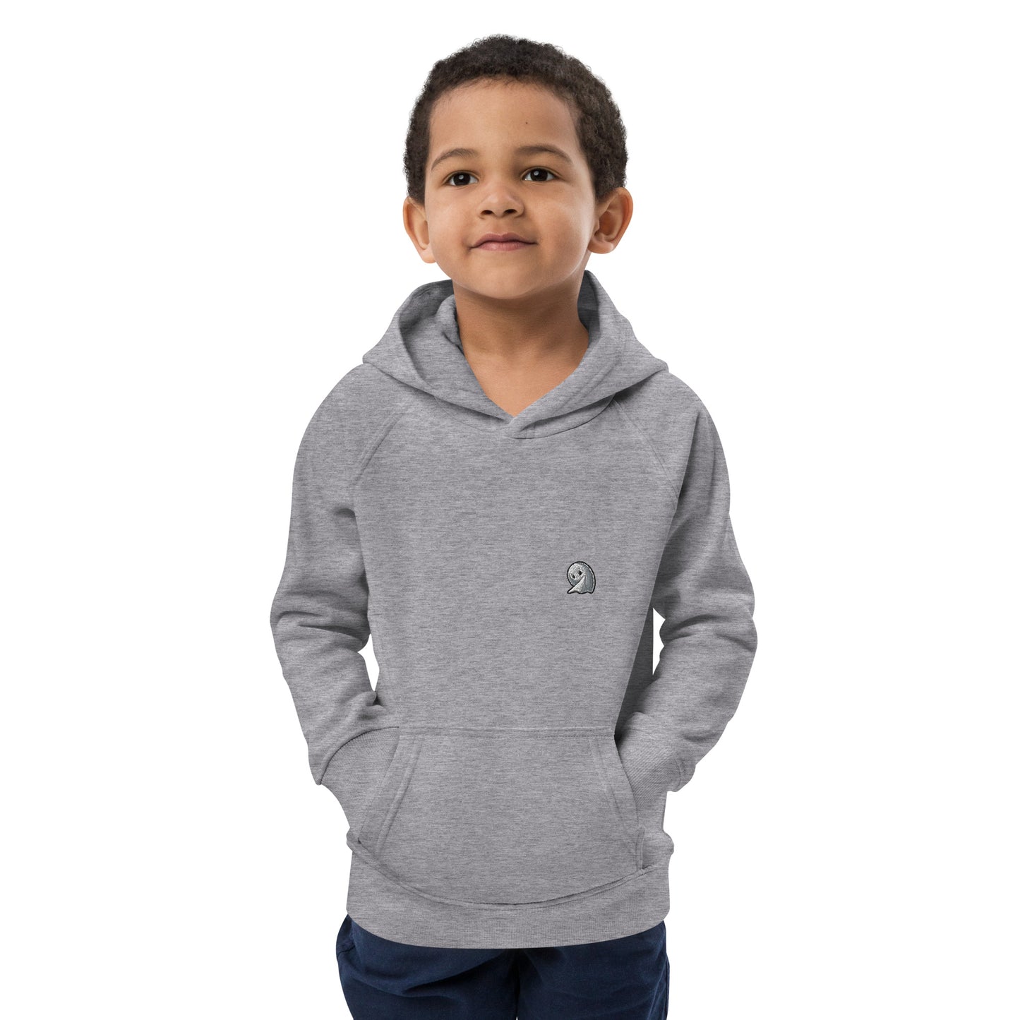 NOMO GHOST Kids Eco Hoodie | Grey