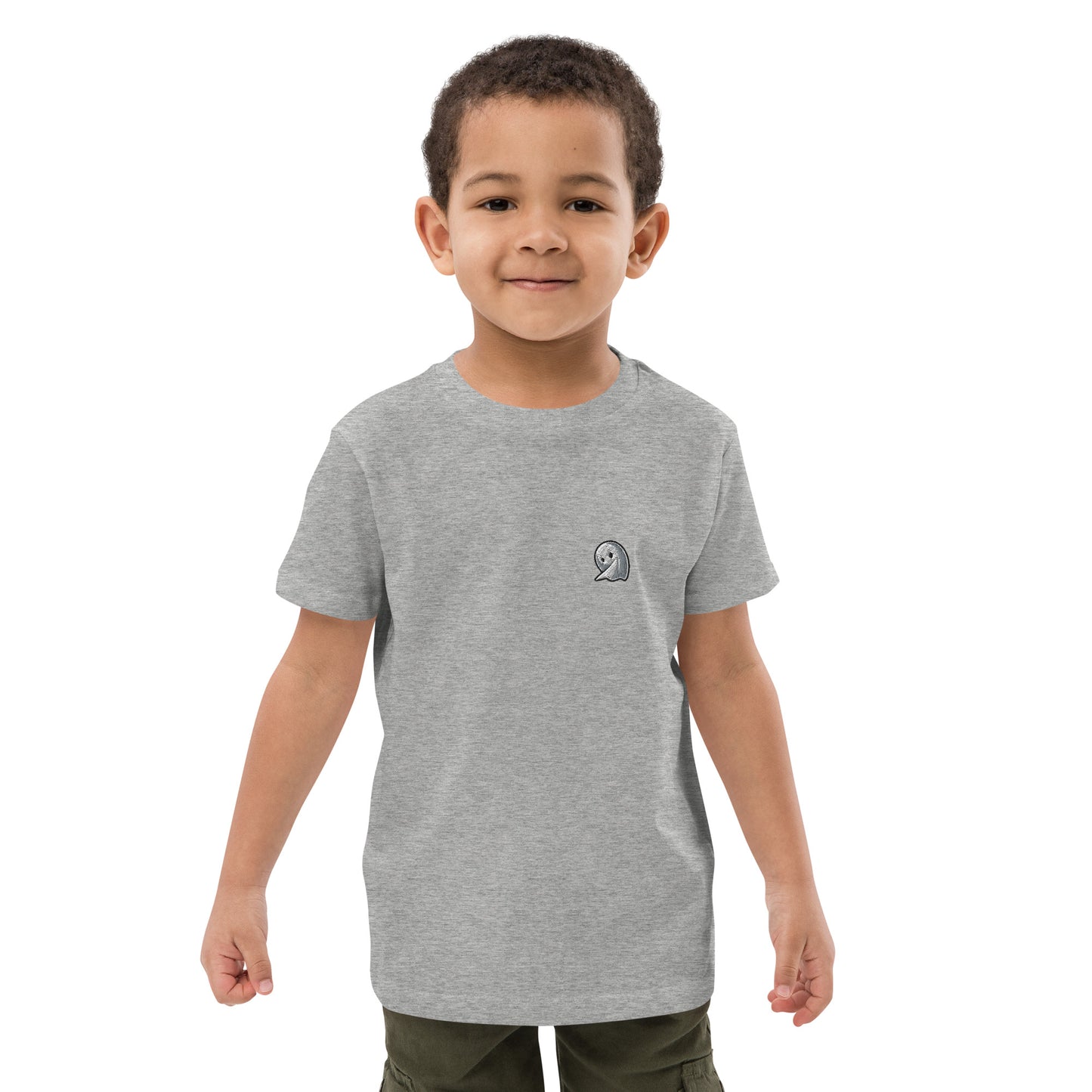 NOMO GHOST Organic Cotton Kids T-Shirt | Grey