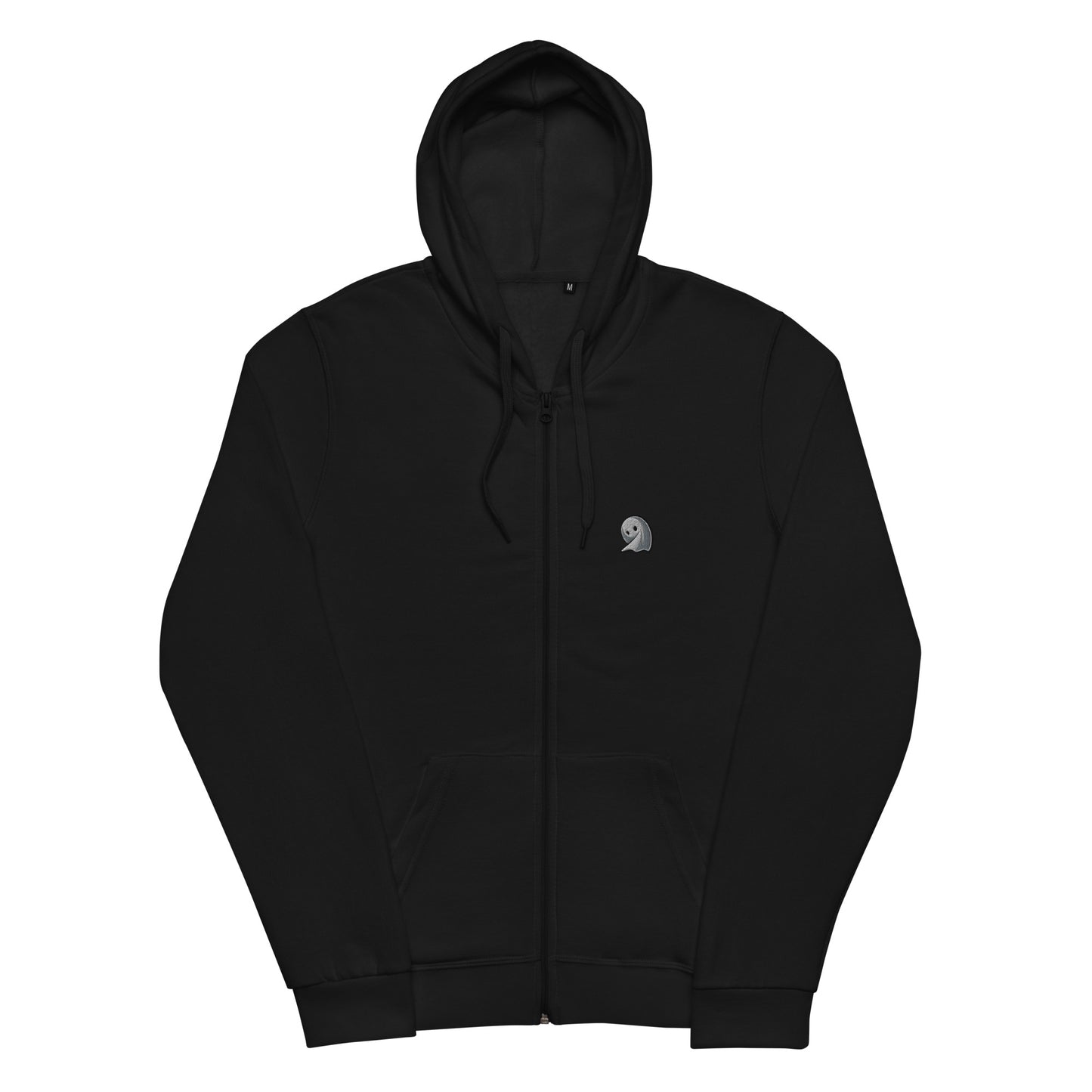 NOMO GHOST Unisex Basic Zip Hoodie | Black