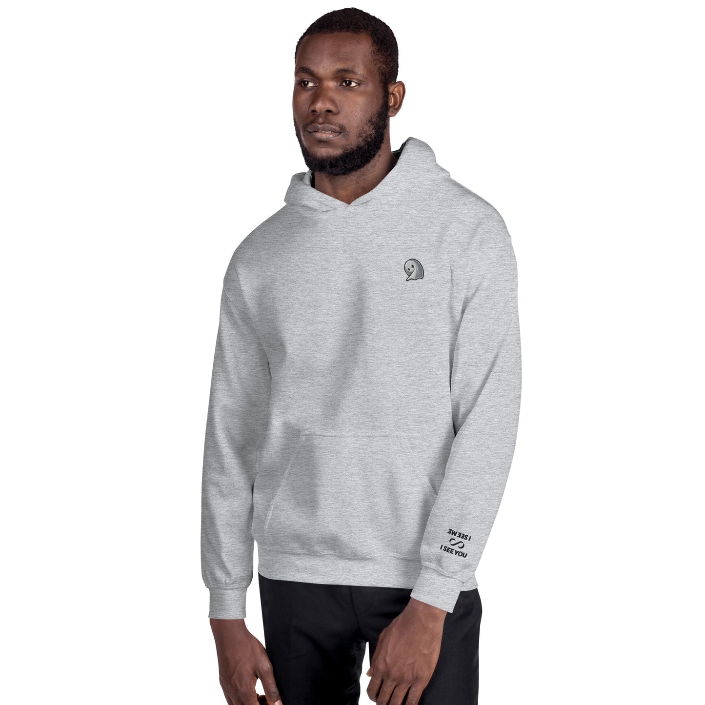 NOMO GHOST Unisex Heavy Blend Hoodie | Light Grey