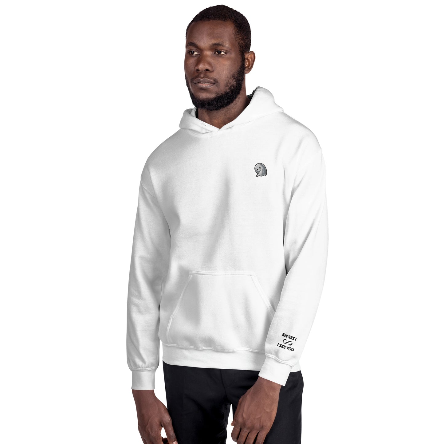 NOMO GHOST Unisex Heavy Blend Hoodie | White