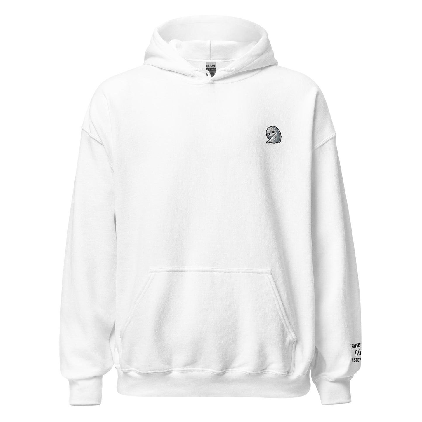 NOMO GHOST Unisex Heavy Blend Hoodie | White