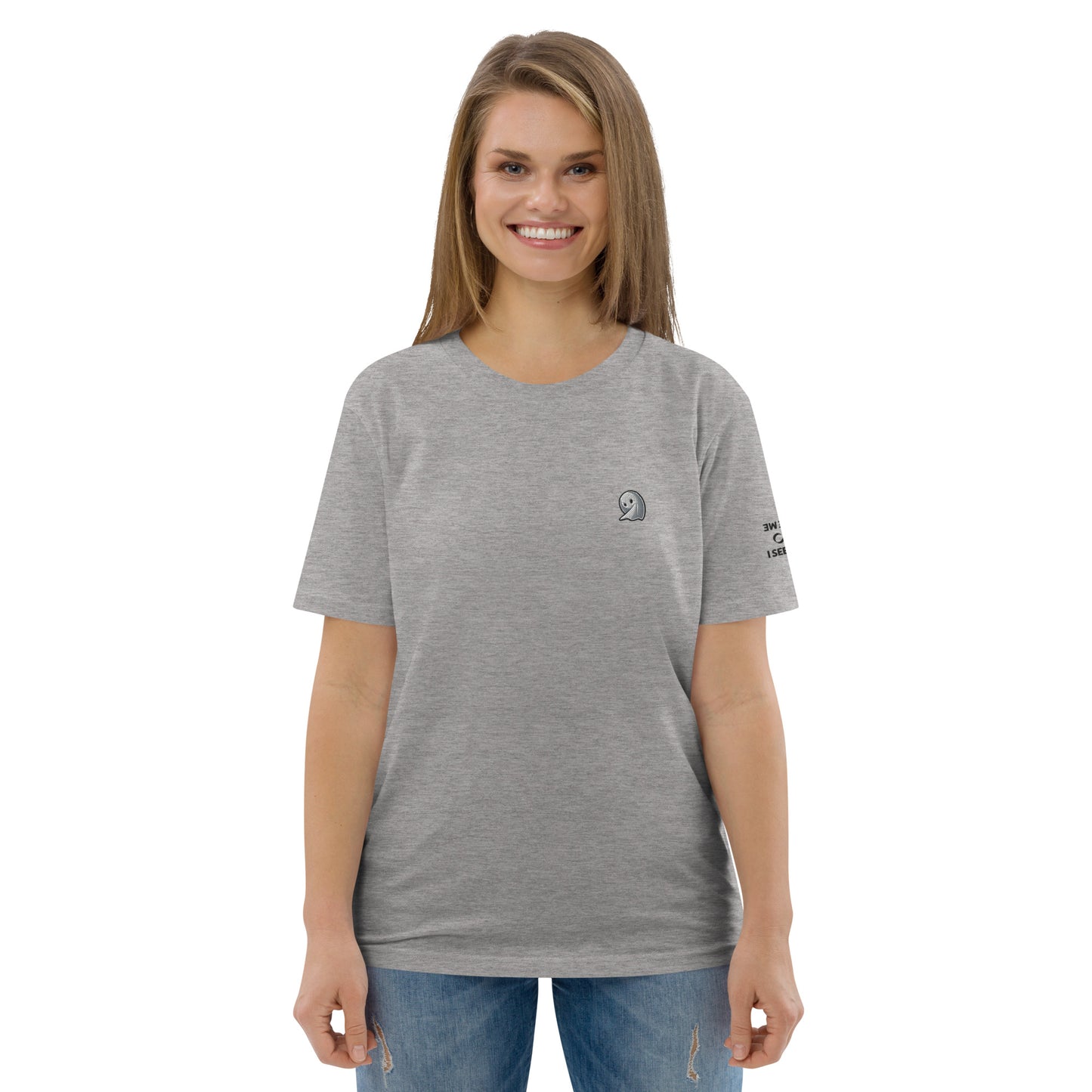 NOMO GHOST Unisex Organic Cotton T-Shirt | Light Grey