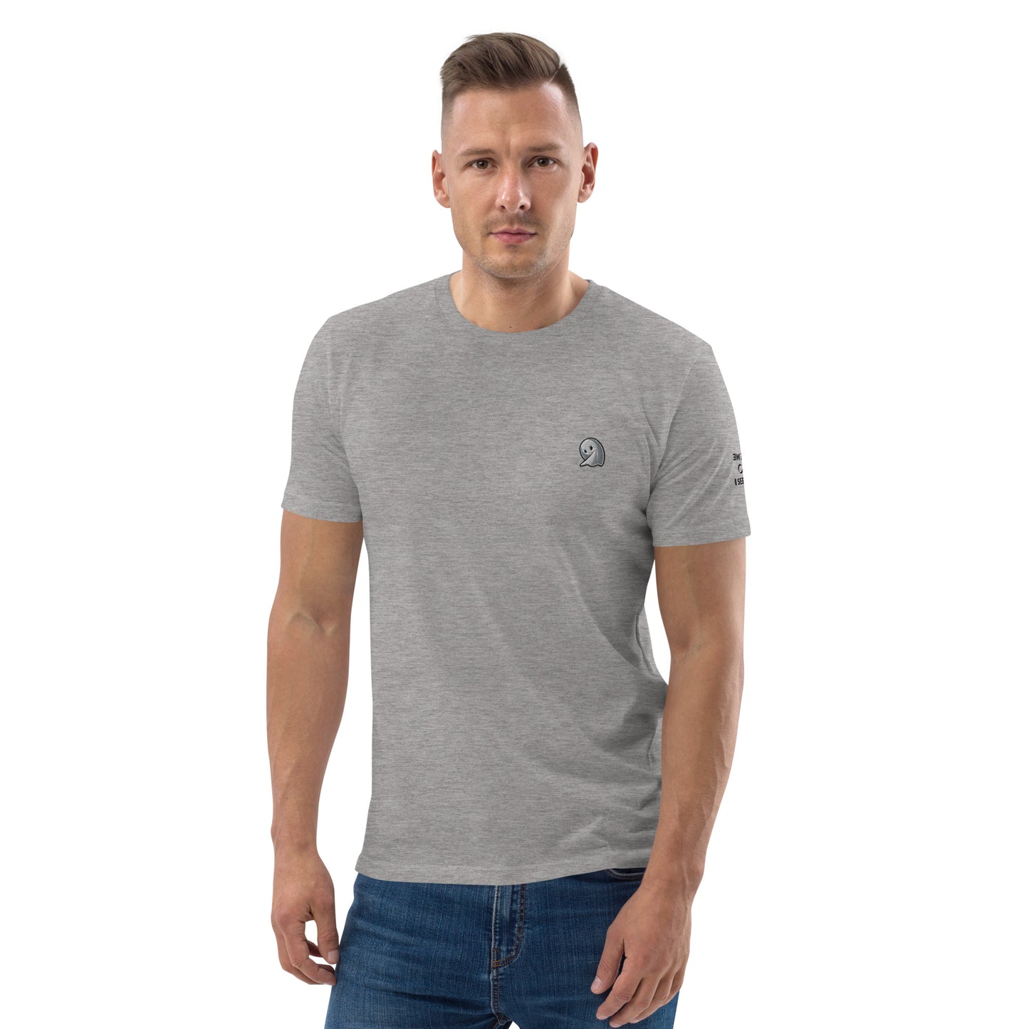 NOMO GHOST Unisex Organic Cotton T-Shirt | Light Grey