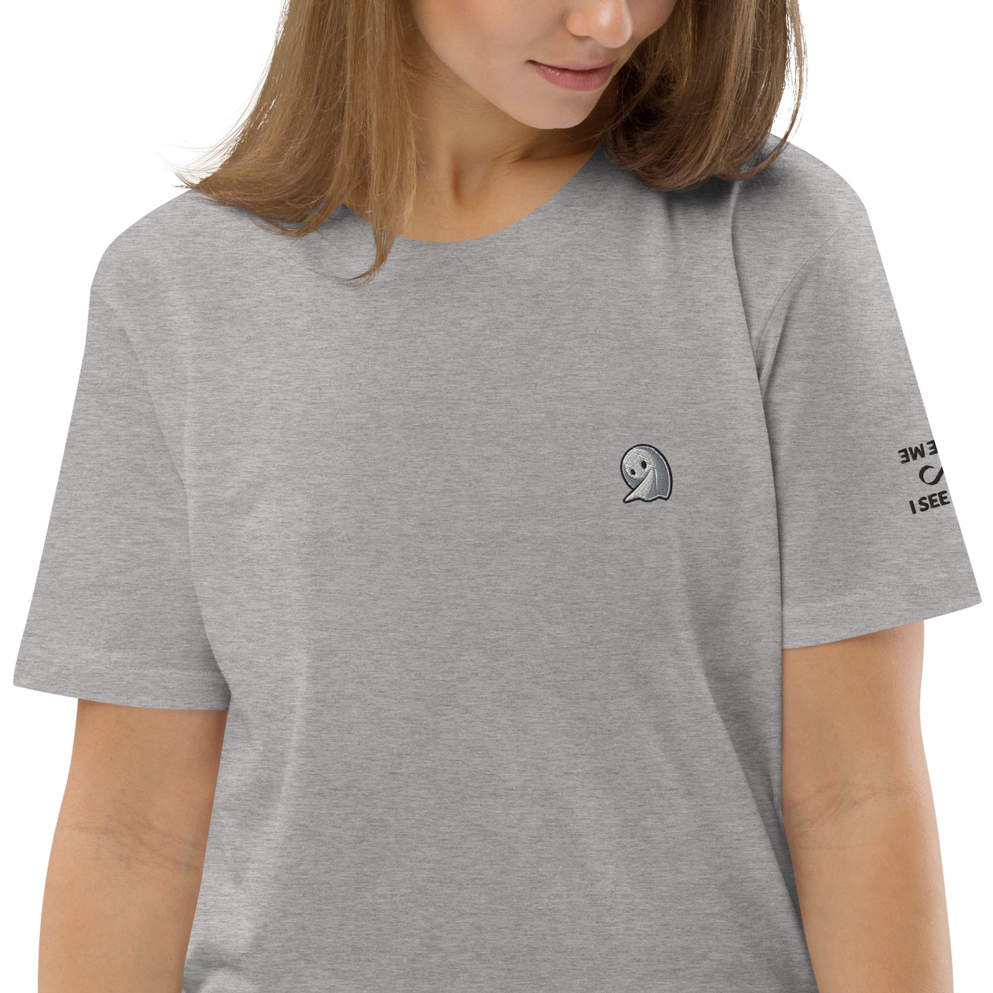 NOMO GHOST Unisex Organic Cotton T-Shirt | Light Grey