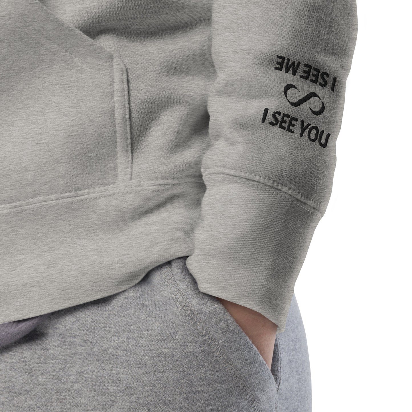 NOMO GHOST Premium Unisex Hoodie | Light Grey