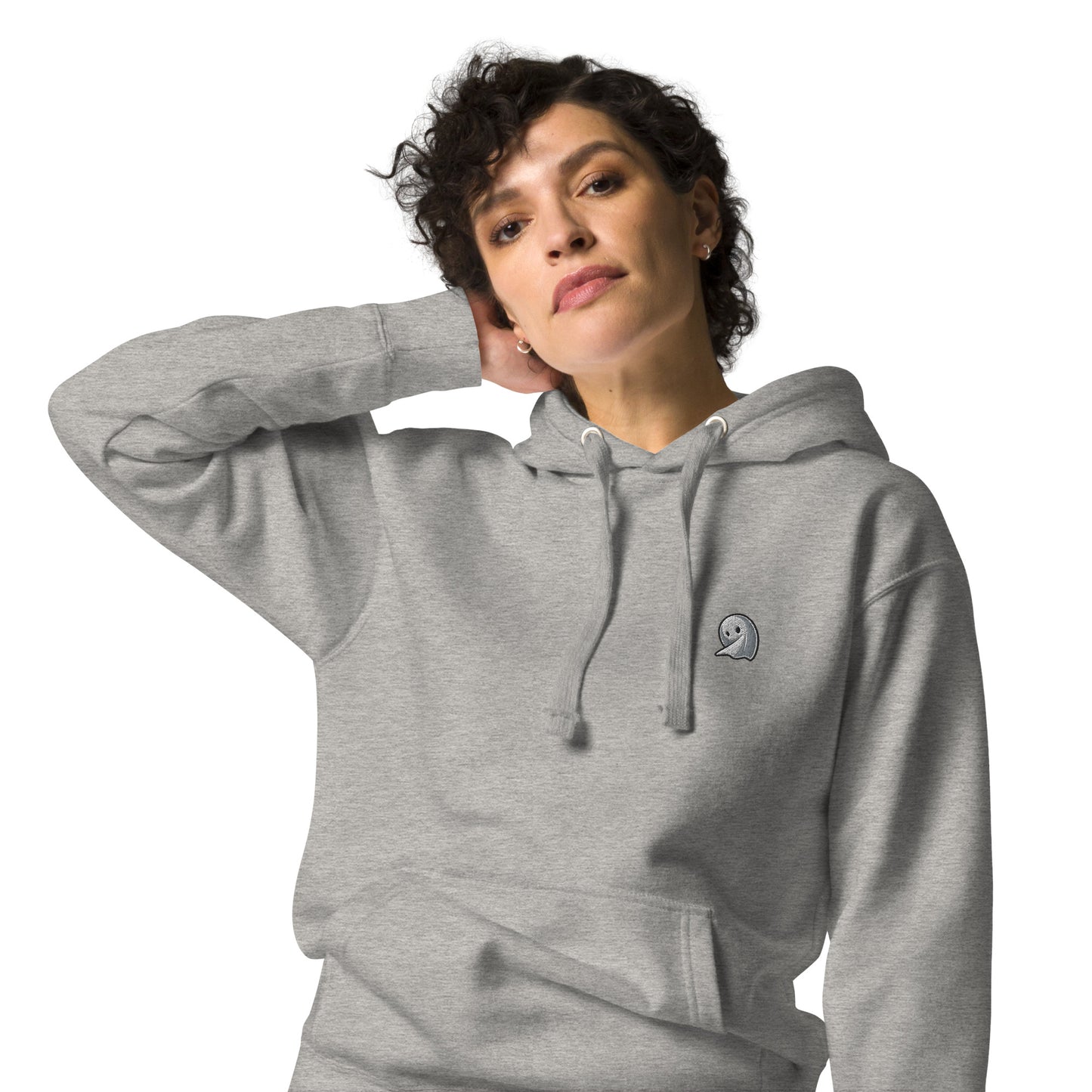 NOMO GHOST Premium Unisex Hoodie | Light Grey