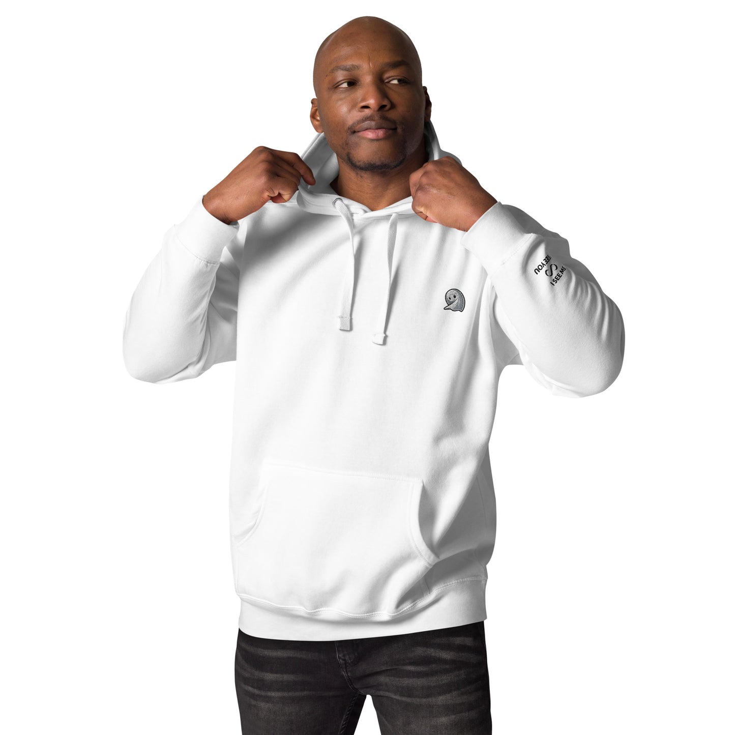 NOMO GHOST Premium Unisex Hoodie | White