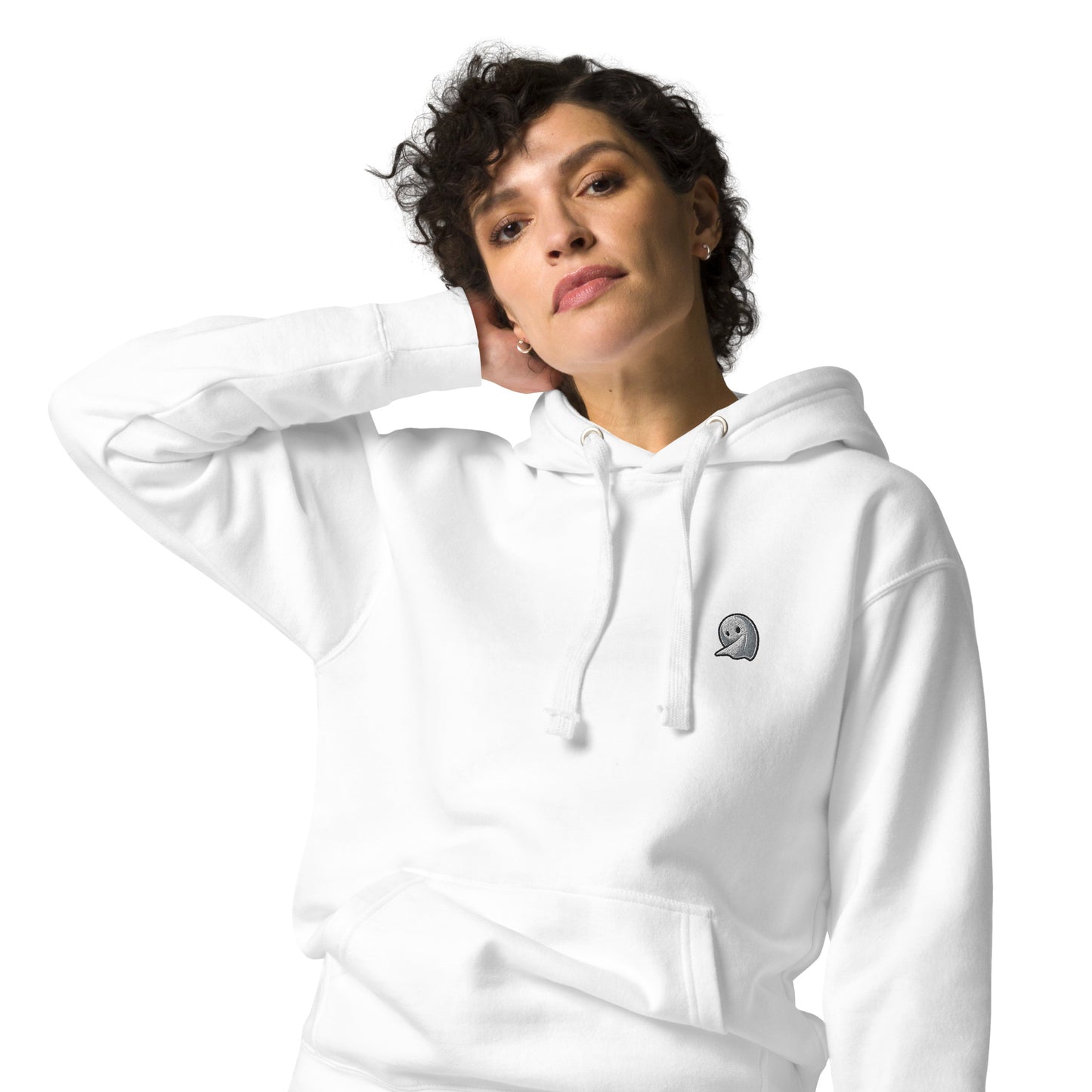 NOMO GHOST Premium Unisex Hoodie | White